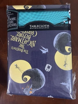 Disney Nightmare Before Christmas 2 Tablecloths 70” Round 60” X 120” Rectangle - Image 1 of 4