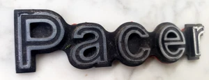 VINTAGE AMC PACER PLASTIC STICK ON EMBLEM OEM Free Shipping - Picture 1 of 5