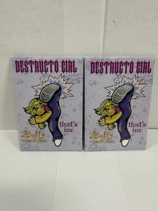 Lote De 2 Imanes De Colección 2000 Buffy The Vampire Slayer Destruco Girl That’s Me - Imagen 1 de 5