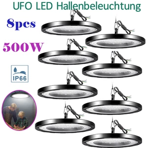 8X LED Hallenbeleuchtung Industrielampe Hochregal Hallenstrahler Hallenleuchte - Bild 1 von 21