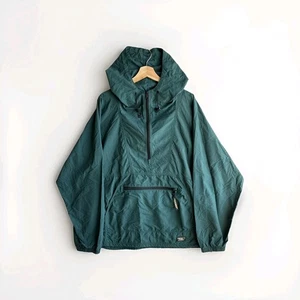 Vintage 80s LL Bean Anorak Windbreaker Jacket 1/2 Zip Men XL Green Pullover USA - Bild 1 von 8