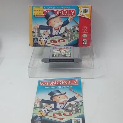 Monopoly Nintendo 64 N64 Authentoc CIB Complete With Box Protector Tested  - Image 1 of 4