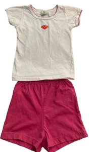 Vtg 1990s Sesame Street Embroidered Zoe Girls Top size 4 & Pink shorts size 4T - Picture 1 of 11