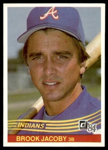 1984 Donruss Vintage Baseball Rookie Brook Jacoby Rookie Cleveland Indians #542 - Picture 1 of 2