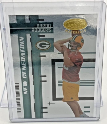 Aaron Rodgers RC/1000 #162 2005 materiales certificados hoja casi nuevo/como nuevo Green Bay Packers Foto 1 de 2