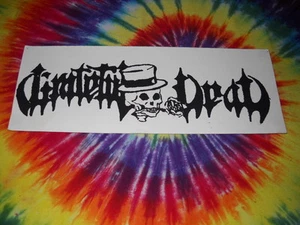 GRATEFUL DEAD LETTERING SKELETON SKULL TOP HAT ROSE UNCE SAM STICKER RARE-NEW - Picture 1 of 4