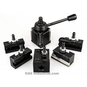 AXA Wedge Tool Post Set for 12" Lathe Swing with Holder Numbers: 1-2-4-7-10 - Picture 1 of 5