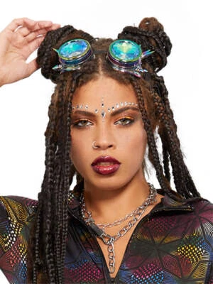 发烧镶嵌彩虹节成人护目镜弹性服装配件 — 第 1/2 张图片