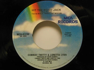 Conway Twitty, Loretta Lynn: Hit the Road Jack / It's True Love, 45 RPM VG (E0) - Image 1 of 2