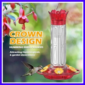 2pk Plastic Humming Bird Feeder for Outdoors Hanging 20Oz 10 Feeding Ports Red - Picture 1 of 9