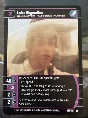 Luke Skywalker Star Wars TCG ANH WOTC 138/180 unplayed - Image 1 of 4