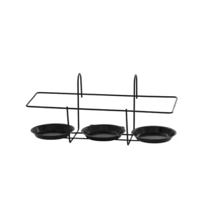 Plint Balcony Flower Pot Holder, Holds 3 Pots, Electro Galvanized Black - Picture 1 of 3