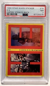 1980 Star Wars Empire Strikes Back Pegatina #10 H E Boba Fett PSA 7 casi nuevo - Imagen 1 de 2