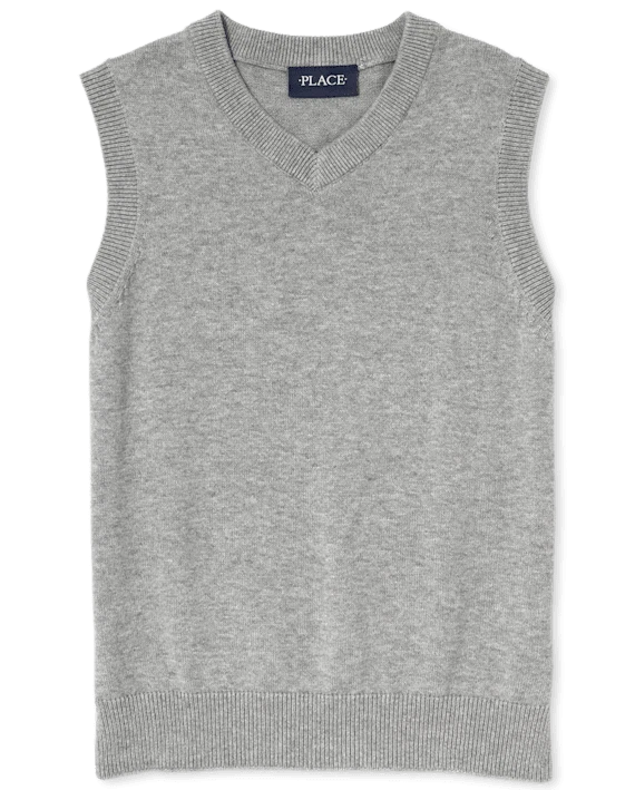 THE CHILDREN'S PLACE Chaleco Gris Talla 14 Niños Niños Nuevo con Etiquetas Niños Cuello en V Suéter Chaleco - Foto 1 de 1