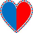 30 Custom Patriotic Union Heart Personalized Address Labels