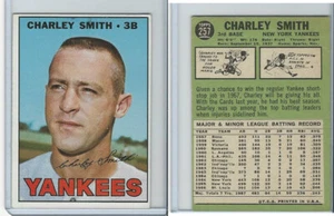 1967 Topps Baseball, #257 Charley Smith, New York Yankees - Picture 1 of 1