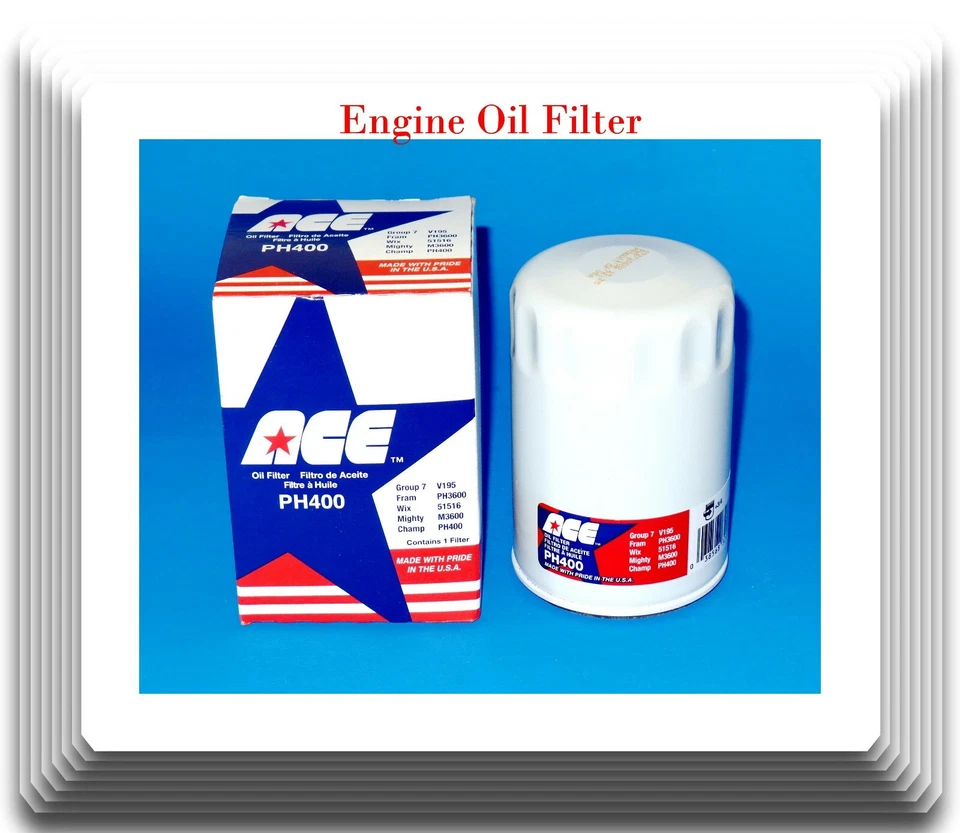 Filtro de aceite de motor PH400 ACE hecho en EE. UU. ajuste: marco PH3600 Wix 51516 Chrysler Mazda Foto 1 de 1