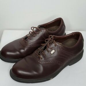 Callaway Golf CG Sport Men's Brown Leather Shoes US Size 8 Oxford Cleats M210-10