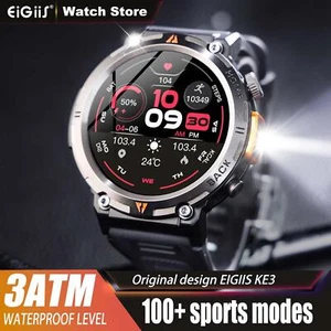 Eigiis Ke3 Smart Watch 3atm Waterproof Original Design for Men Bluetooth Call He - Zdjęcie 1 z 13