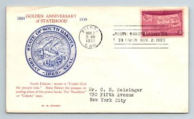 SC# 858-21b.1 FDC - Grandy Cachet - Pierre - L34281 - Image 1 of 2