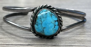 Old Pawn gestempelt Navajo Sterling 925 Manschette Himmelblau Bisbee Türkis Armband 12g - Bild 1 von 15