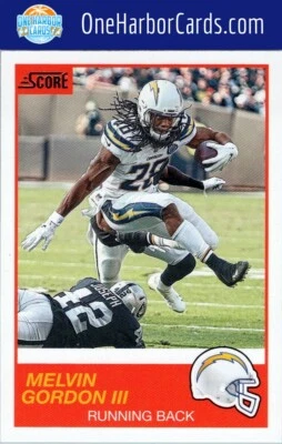 2019 Score Los Angeles Chargers Football Card #23 Melvin Gordon III - Image 1 of 2