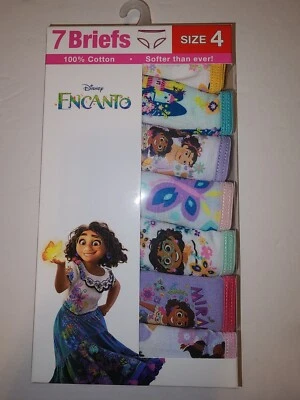 New Disney Encanto 7 Pack Girls Briefs Size 4 - Image 1 of 4