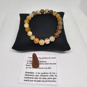 CITRINO PULSERA CUARZO / CITRINE QUARTZ ATRAE DINERO BUENA SUERTE EXITO NEGOCIO - Picture 1 of 3
