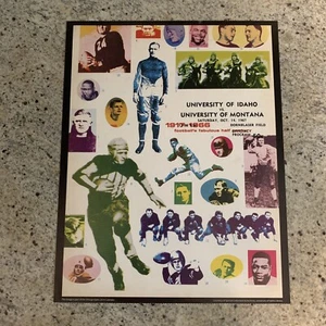 Idaho Vandals v Montana Grizzlies Football 1967 Program Poster Print 14”x11” - Picture 1 of 5