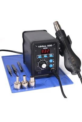 Estación de retrabajo de aire caliente digital 959D de alta potencia con 3 recuerdos de flujo de aire Foto 1 de 4