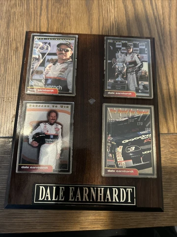 Dale Earnharadt Plaque w/4 Collector Cards, One Signed! Cover