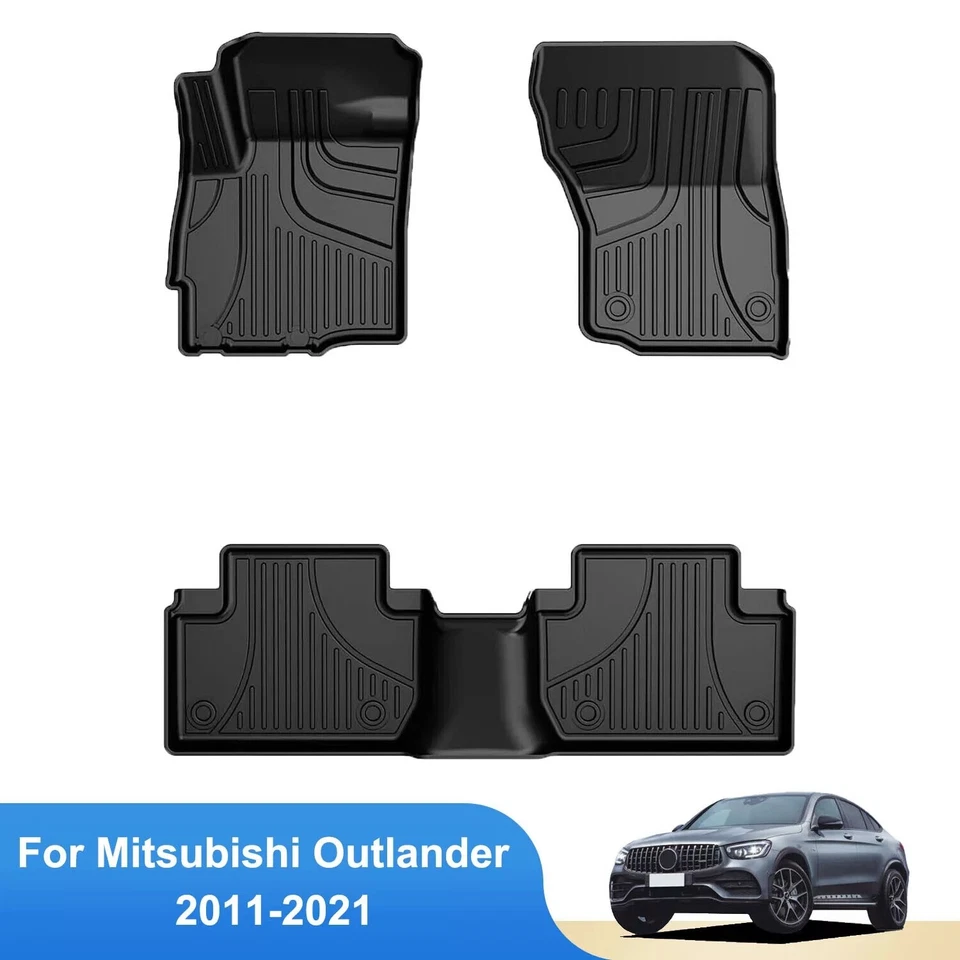 Car TPE Rubber Floor Mats All Weather Carpets For 2011-2021 Mitsubishi Outlander Foto 1 de 4