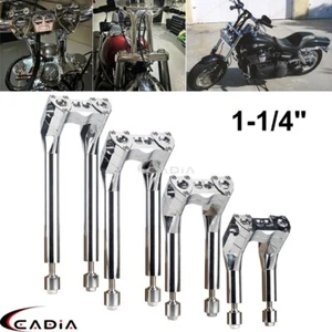 Elevador de manillar retroceso de 1 1/4" para Harley Softail Dyna Street Bob XL Sportster - Imagen 1 de 64