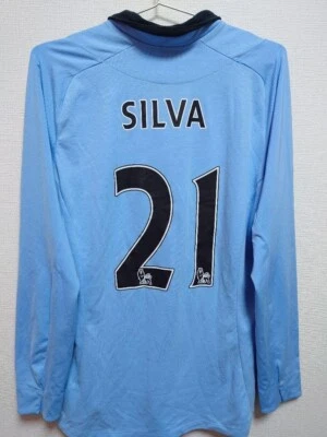 Camiseta deportiva David Silva 21 Manchester City 2012 talla 40 local Umbro EPL Foto 1 de 4