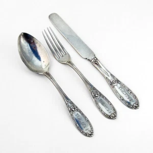 Jenny Lind 3 Piece Youth Set Albert Coles Coin Silver 1851 Mono - Picture 1 of 5