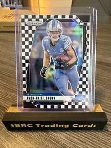 2024 Panini Prizm Amon-Ra St Brown Checker Board Black And White SSP Lions #95 - Bild 1 von 2