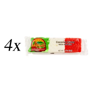 La Molienda Mega Bandera Coconut Mexican Candy Coconut Flag 3.17oz 4 Pieces - Picture 1 of 3