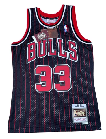 Men’s Size 5XL Mitchell & Ness Swingman Alternate Jersey Bulls 95 Scottie Pippen Cover