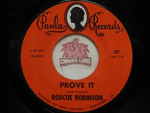 Roscoe Robinson – Prove It / I'm Satisfied, 45 RPM VG+ (13I) - Picture 1 of 2