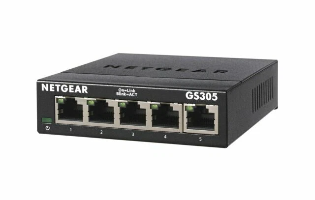 NETGEAR GS305300UKS 5 Ports Wall Mountable Gigabit Ethernet Switch
