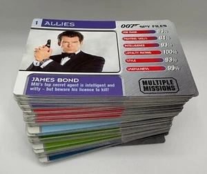 Juego completo de tarjetas de archivos espía James Bond 007 2022 de todos los comunes - Imagen 1 de 1