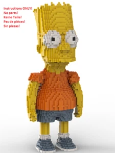 LEGO Bart Simpson statue building instruction INSTRUCTIONS ONLY NO BRICKS - Picture 1 of 7