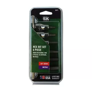 (J) SK Professional Tools 3/8 in. drive Metric Hex Bit Socket Set 6 pc #20317 - Picture 1 of 2