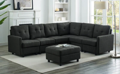 Modular Sectional Sofa DLY Couch Modern Fabric Upholstered Sofa Living Room - Image 1 of 4