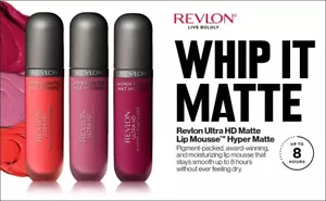 REVLON Ultra HD Lip Mousse Hyper Matte, Longwearing Creamy Liquid Lipstick - Picture 1 of 17