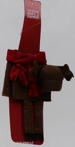 Brown Reindeer Wine Bottle Dressing Cover Great Unique Gift Idea NWT - Picture 1 of 1