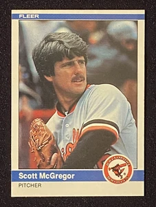 Scott McGregor 1984 MLB Baltimore Orioles Pitcher Baseball Card Fleer #13 - Picture 1 of 2