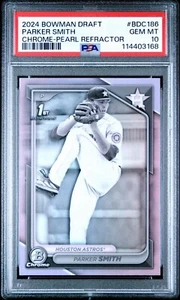 Parker Smith 2024 Bowman Draft Chrome 1st Pearl Refractor SSP Astros PSA 10 - Bild 1 von 2