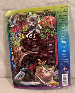Kit Calendario 2023 Gioiellato Gattini Curiosi #4618 By Design Works Artigianato - Foto 1 di 4