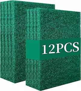 Heavy Duty Scour Pads Sponge Dish Scrubber Non-Scratch Green Reusable Household  - Picture 1 of 12